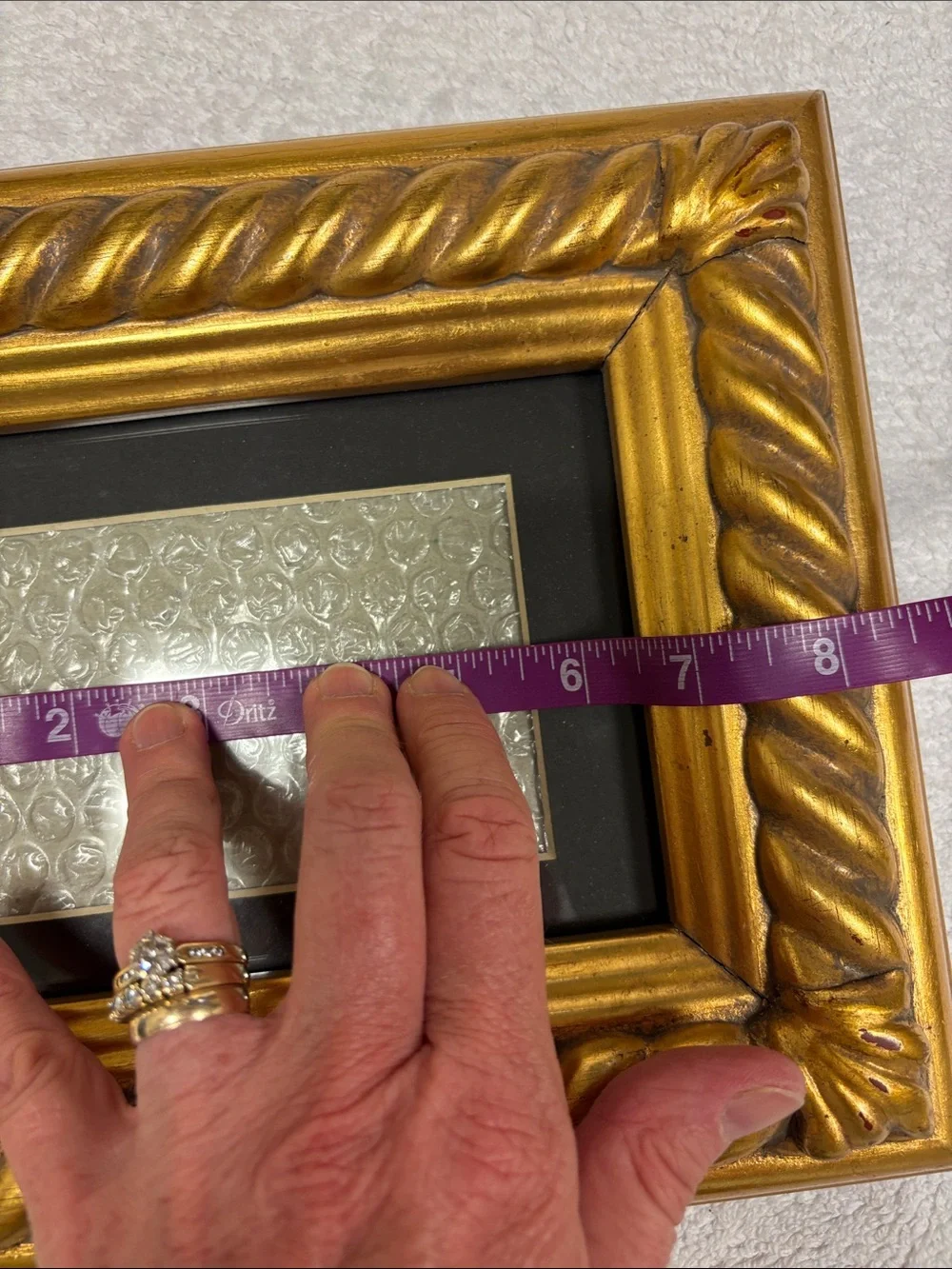 Artemis Design Co. Gold Rope-Edge Decorative distressed Picture Frame